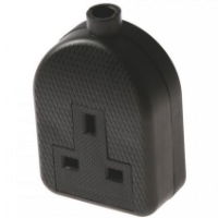 1g 13A Trailing Socket Rubber - Black