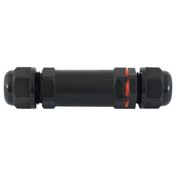 IP68 16a Rated In-Line Cable Connector – Black