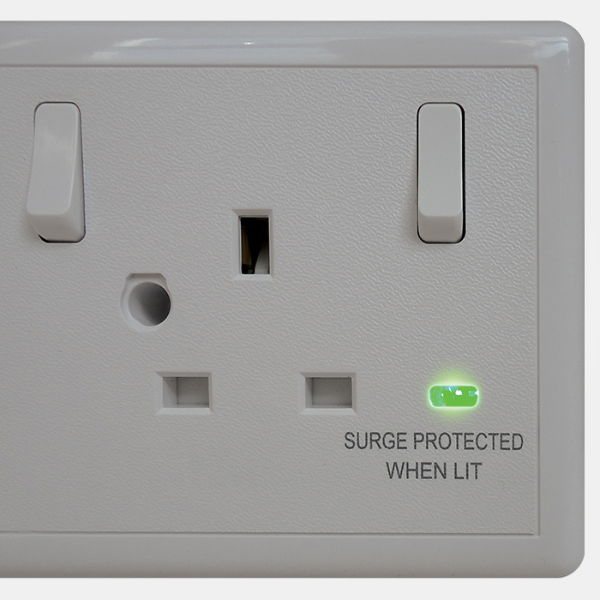 Converter Socket 1 or 2 Gang to 4 Gang c/w Surge Protection