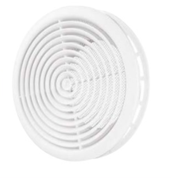 100mm Round Ceiling Diffuser White