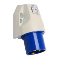 16A IP44 WALL MNT PLUG