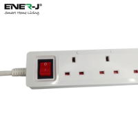 13A SMART Wi-Fi Power Strips with 3 Sockets & 4 USB