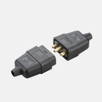 10A 3 PIN CABLE CONNECTORS BLACK