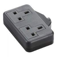 2g 13A Trailing Socket Rubber - Black