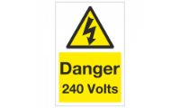 DANGER 240V 70MM X 55MM (EACH)