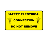 SAFETY ELEC CONN DO NOT REMOVE (EACH) 80 X 25MM