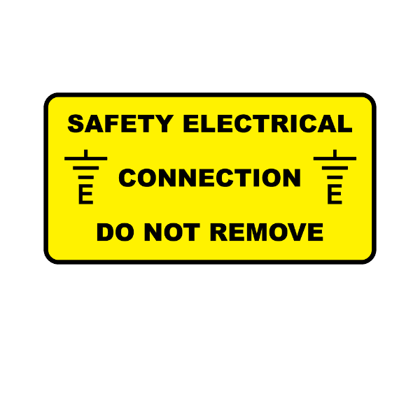 SAFETY ELEC CONN DO NOT REMOVE (EACH) 80 X 25MM