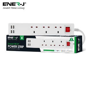 13A SMART Wi-Fi Power Strips with 3 Sockets & 4 USB