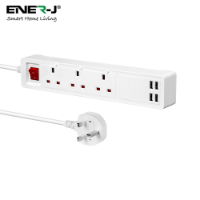 13A SMART Wi-Fi Power Strips with 3 Sockets & 4 USB