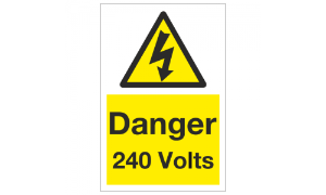 DANGER 240V 80 X 35MM LABEL (EACH)