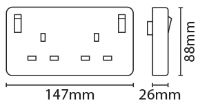 1Gang to 2Gang Socket Converter