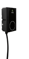 7.4kW Smart EV Charger, 5m Tethered Lead w/ Wall Holster - Black, Wall Mount