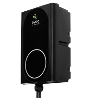 7.4kW Smart EV Charger, 5m Tethered Lead w/ Wall Holster - Black, Wall Mount