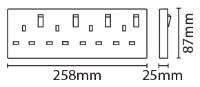 Converter Socket 1 or 2 Gang to 4 Gang c/w Surge Protection